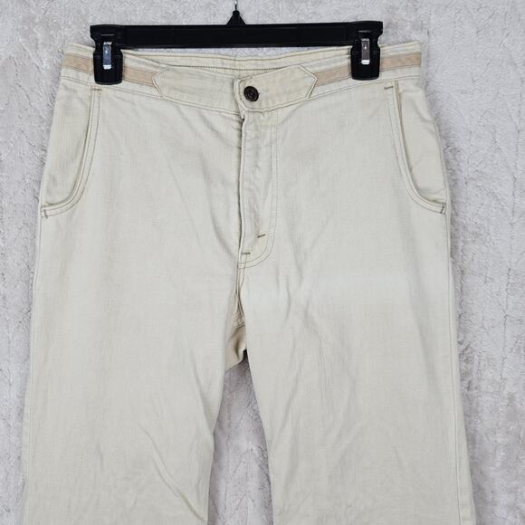 Levis Pants Mens 31x30 Beige Vintage 70s Flare Leg Bell Bottom Retro 20625-6624 - Picture 5 of 9